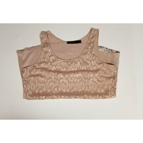 The Limited Gold Chiffon & Sequin Top Size Large - Picture 4 of 7